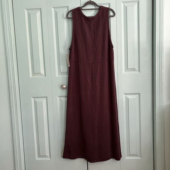 Cut Loose Maxi Dress Med Lagenlook Boho Minimalist Sleeveless V-Neck - Picture 9 of 10